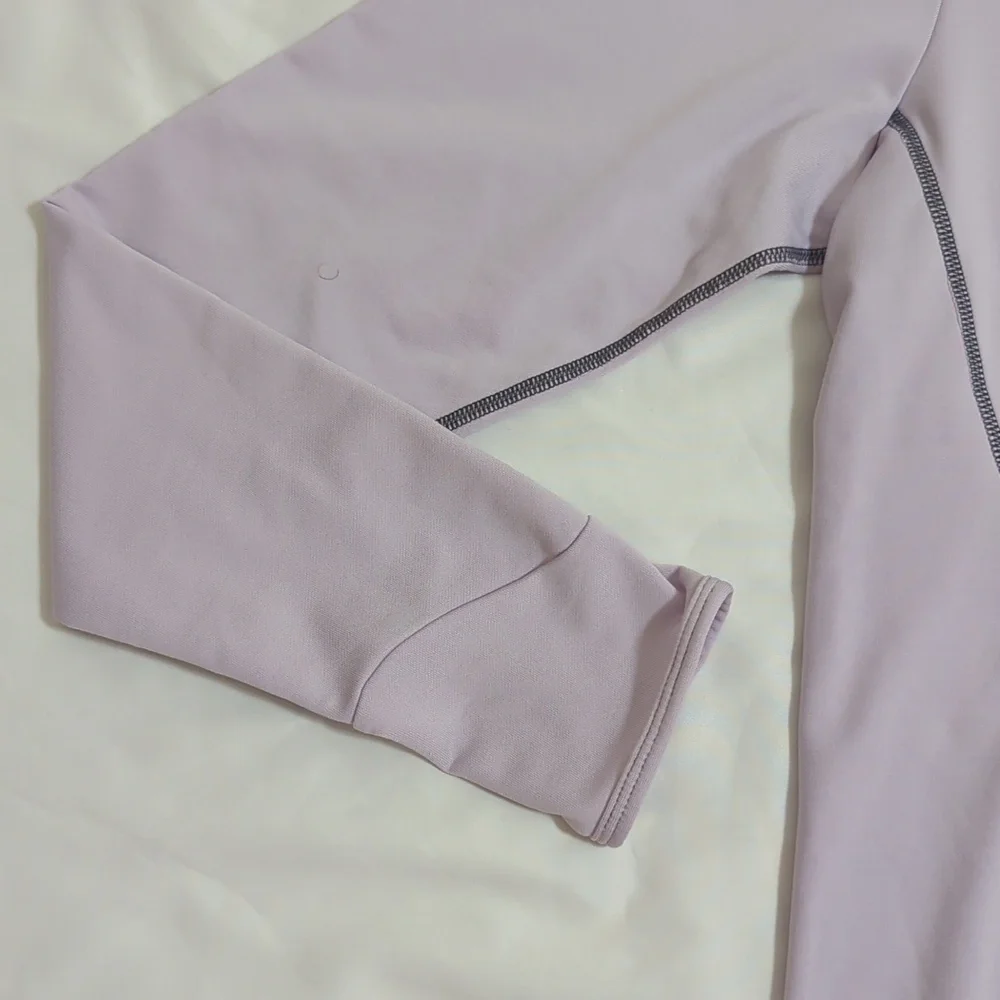Nike Pro Dri-Fit Mock-Neck Long-Sleeve Top, Color Purple Size L (Kids)